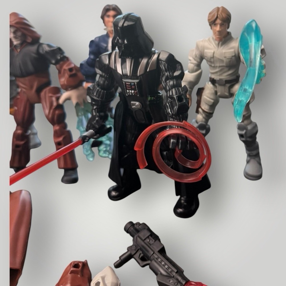 Star Wars Hero Mashers Lot of 8 Figures Darth Vader Yoda Boba Fett Luke Parts - Picture 7 of 15